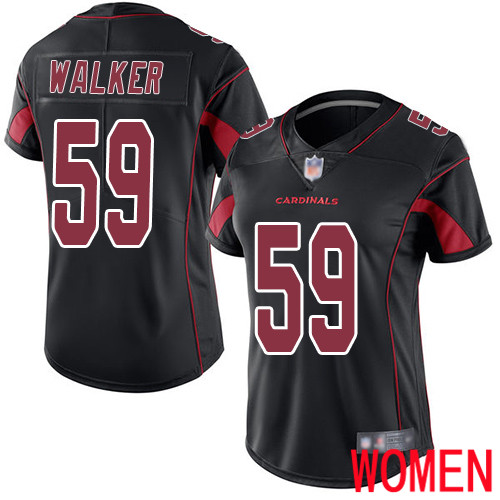 Arizona Cardinals Limited Black Women Joe Walker Jersey NFL Football #59 Rush Vapor Untouchable->women nfl jersey->Women Jersey